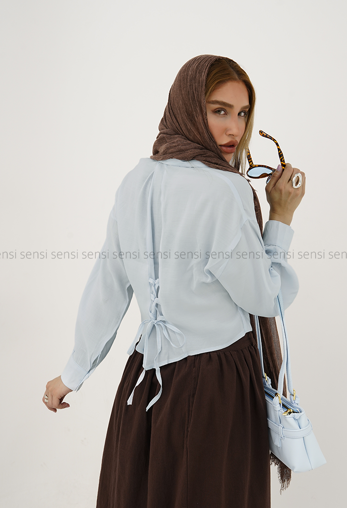 شومیز زنانه پری پشت بندی کد1006463